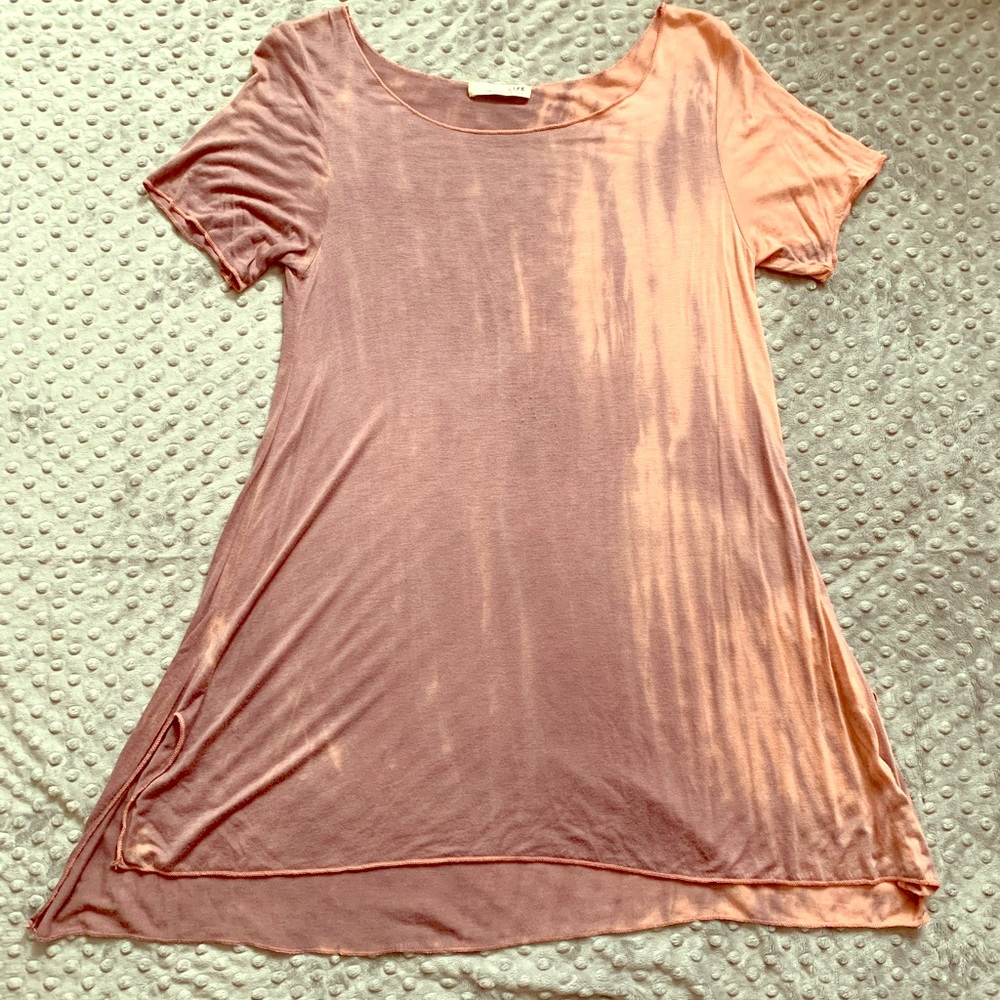 Tie dye split hem tunic